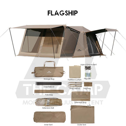 Naturehike Village 13 Auto Tent Automatic Ultimate Flagship Ti Black TiBlack PRO Version Outdoor Camping CNH22ZP004