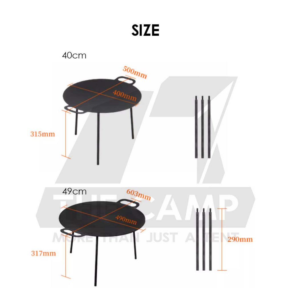 Naturehike Large Grill Pan Cast Iron Non Stick Coating Outdoor Camping BBQ Wok Frying Cooking Cookware NH20SK0037