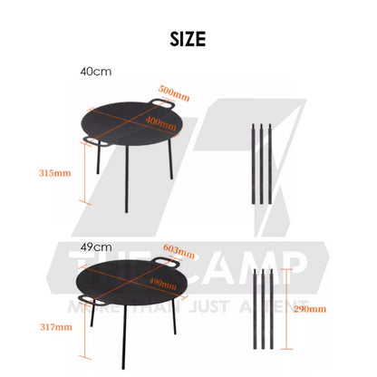 Naturehike Large Grill Pan Cast Iron Non Stick Coating Outdoor Camping BBQ Wok Frying Cooking Cookware NH20SK0037