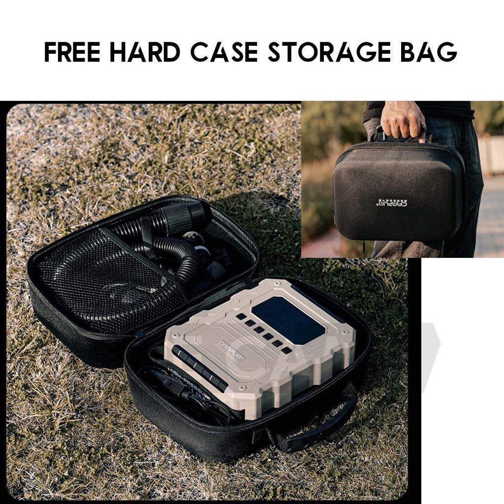 Campum STT01 Air Pump for Air Tent Inflate Deflate SUP Board Air Bed 60PSI 15600mah Portable Electric Car Plug