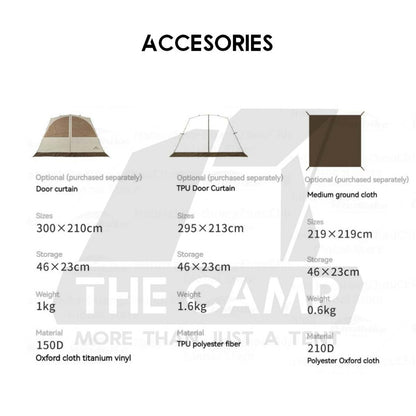 Naturehike Auto Dome Shelter Accessories Tarp Inner Tent Extension Flysheet Door Mesh TPU Cloth Groundsheet CNK230WS014