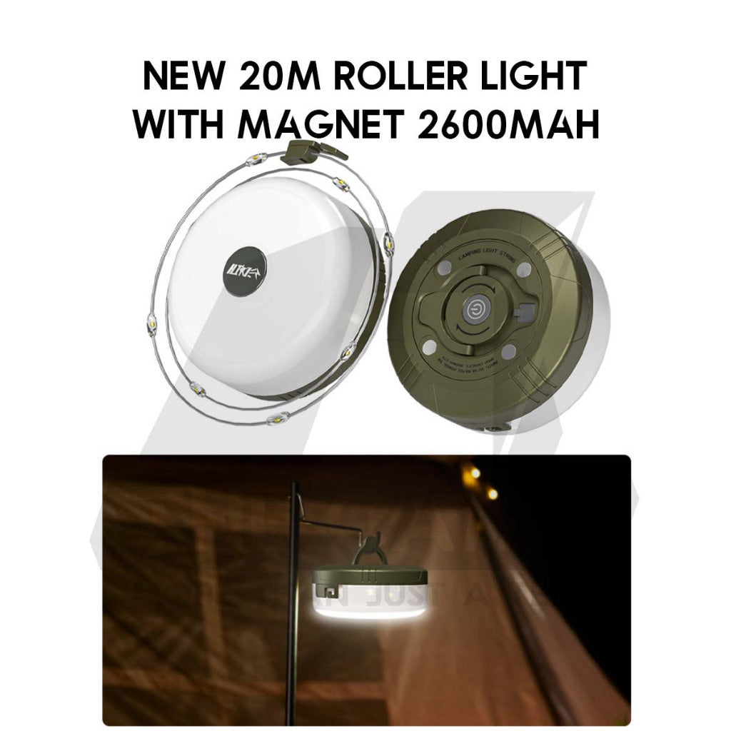 Outdoor LED Roller Fairy Light Fast Pull Bulb Ball String USB Battery 10m Camping Wedding Decoration Xmas Weatherproof