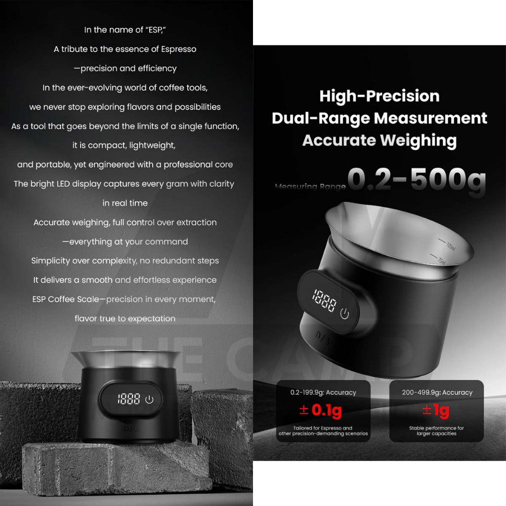 MHW-3BOMBER Coffee Scale Cube 3.0 Micro Mini ESP MVE ABS Precision Digital Timer Expresso Pour Over & Brewing