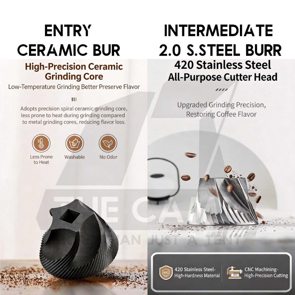 Cliton Manual Grinder Ceramic / 420 Stainless Steel Burr Coffee Machine Maker Outdoor KMDJ-LSP-6-L HC HS-A