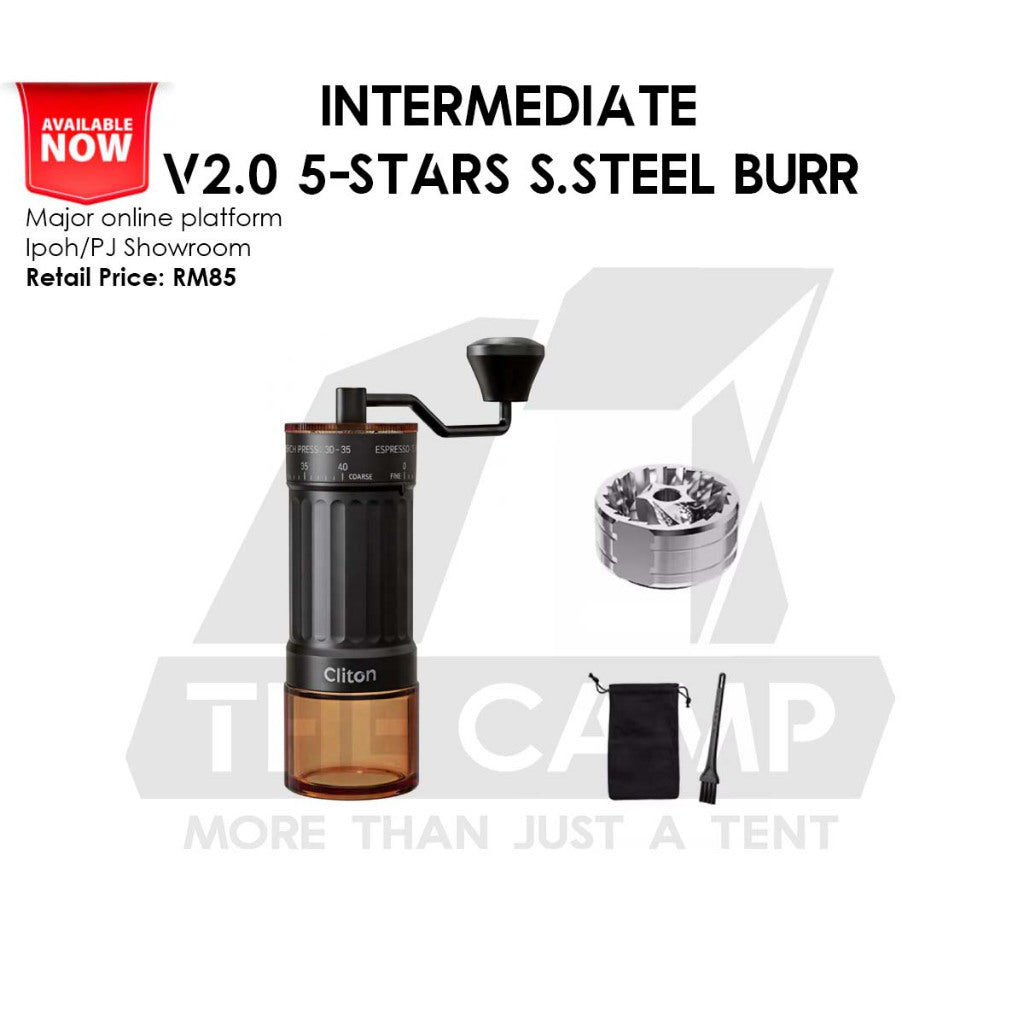Cliton Manual Grinder Ceramic / 420 Stainless Steel Burr Coffee Machine Maker Outdoor KMDJ-LSP-6-L HC HS-A