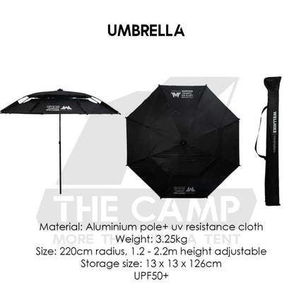 Wellhike SWS Outdoor Umbrella Screen Tarp Light Water Base Stand Parasol Camping Fishing Picnic Sunscreen Tent