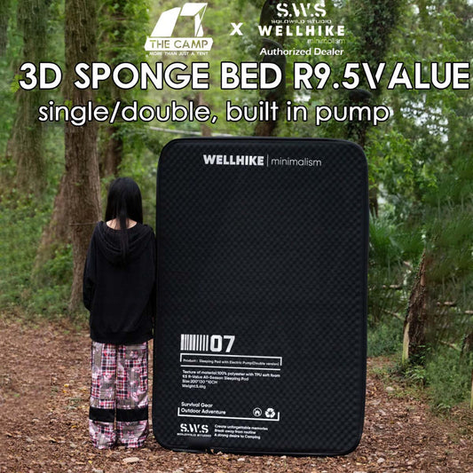 Wellhike SWS 3D Sponge Bed 10cm R Value 9.5 Outdoor Camping 10cm Sponge 3D Mattress Bed Katil Tilam