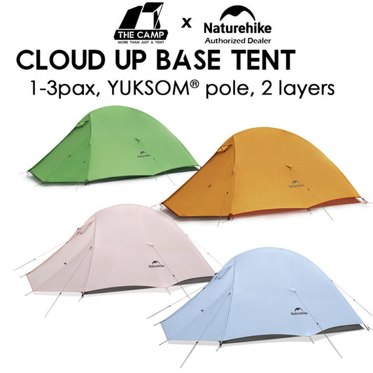 Naturehike Cloud Up Base Tent 1 2 3 Pax Person Ultralight Waterproof Outdoor Camping Khemah Hiking CNK2450WS032