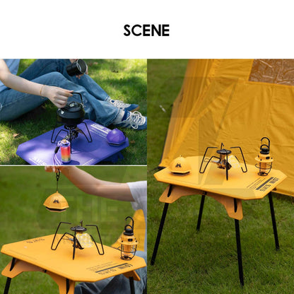Wellhike SWS Foldable ABS Table Outdoor Camping Folding Foldable Compact Lightweight 2 Height Cup Bowl Plate Coffee