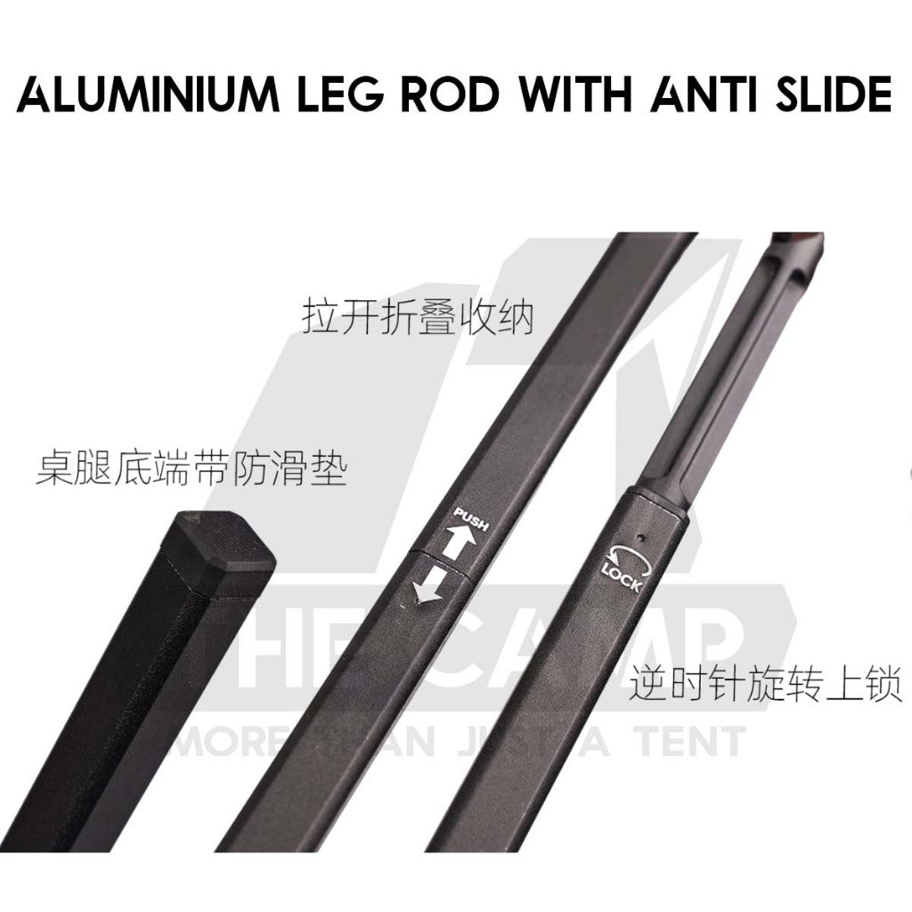 Wellhike SWS Foldable ABS Table Outdoor Camping Folding Foldable Compact Lightweight 2 Height Cup Bowl Plate Coffee