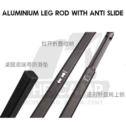 Wellhike SWS Foldable ABS Table Outdoor Camping Folding Foldable Compact Lightweight 2 Height Cup Bowl Plate Coffee