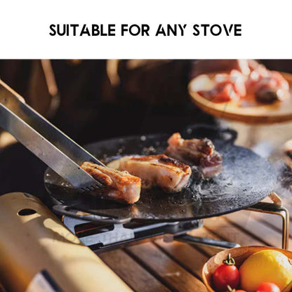 Naturehike Large Grill Pan Cast Iron Non Stick Coating Outdoor Camping BBQ Wok Frying Cooking Cookware NH20SK0037