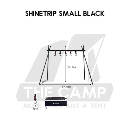 Outdoor Triangle Hanging Rack Aluminum Mesh Camping Hanger Tripod Shelf Stand Tableware Organizer Double Level Shinetrip