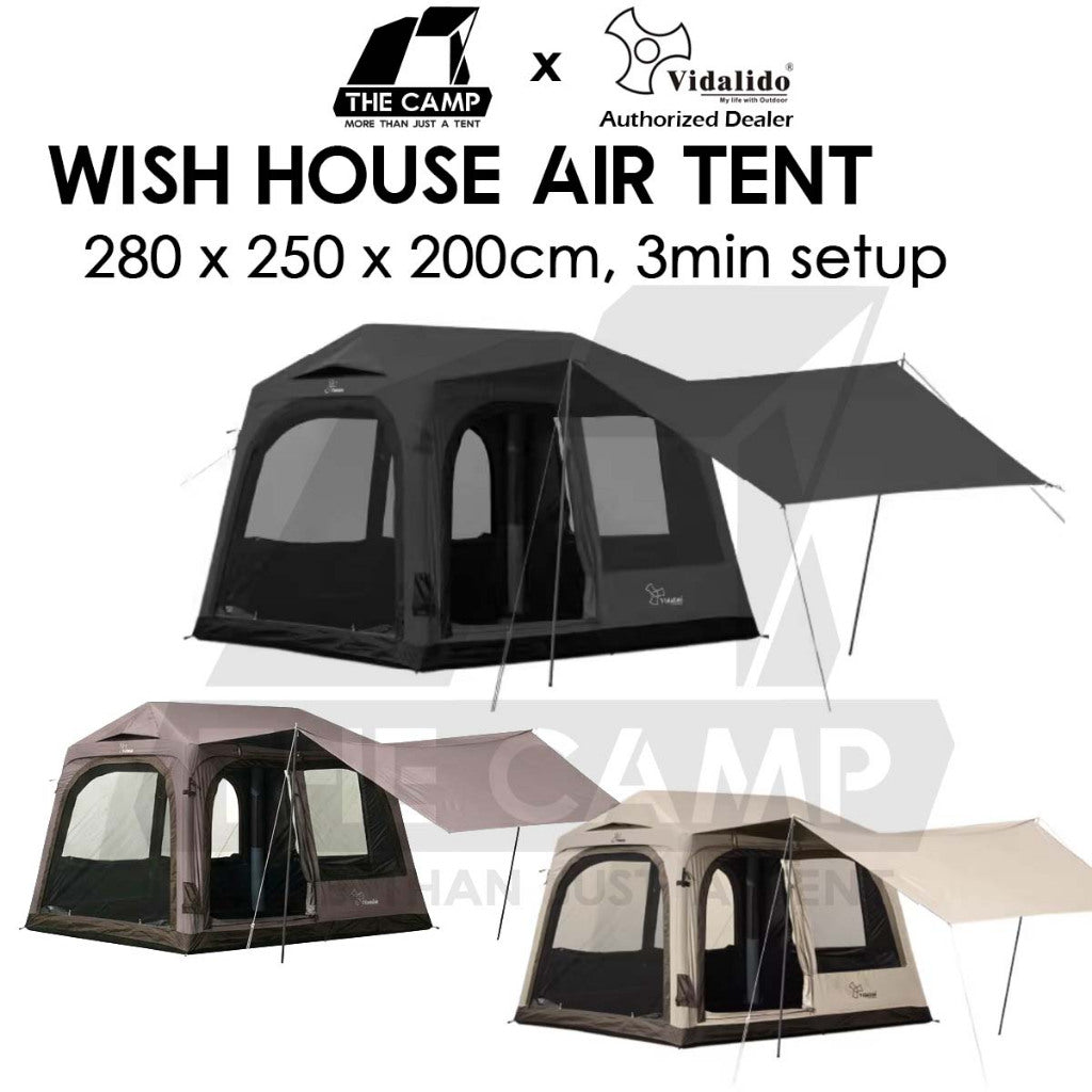 Vidalido Wish House Air Tent with Optional TPU Side Door Combine with Star Island PU2000mm Khemah Angin