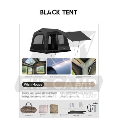 Vidalido Wish House Air Tent with Optional TPU Side Door Combine with Star Island PU2000mm Khemah Angin