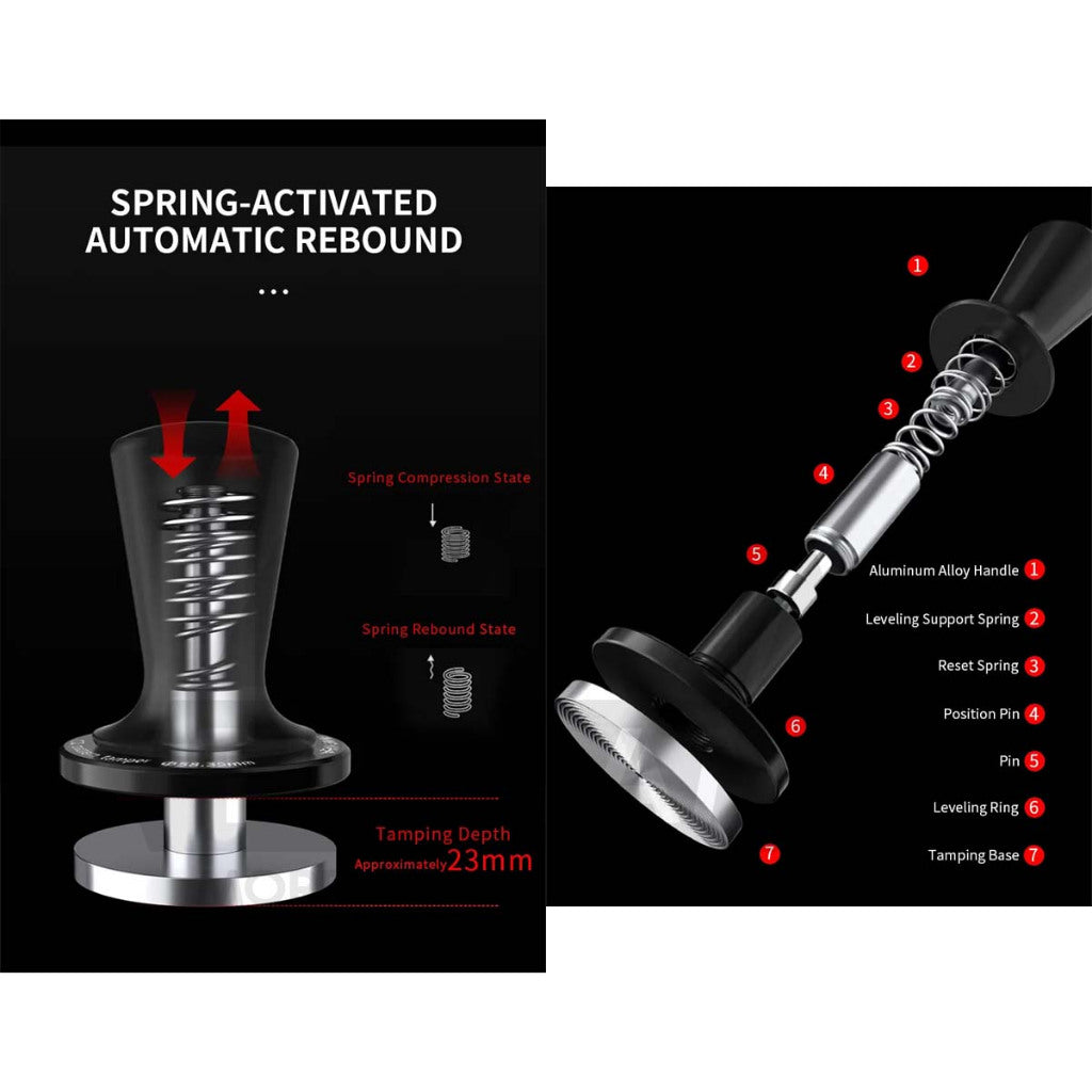 MHW-3BOMBER CD Series / Macaron Series Tamper & Distributor 58mm Black Wood Espresso Machine