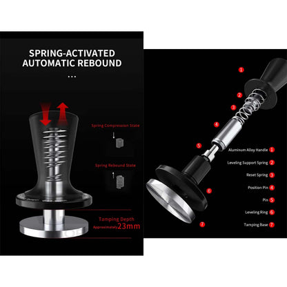MHW-3BOMBER CD Series / Macaron Series Tamper & Distributor 58mm Black Wood Espresso Machine
