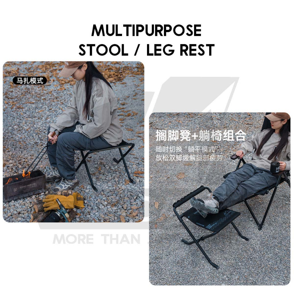 Shinetrip Dual Height / Color Adjustable Stool with Handle Leg Rest High Low Large Portable Chair Kerusi Lipat A558
