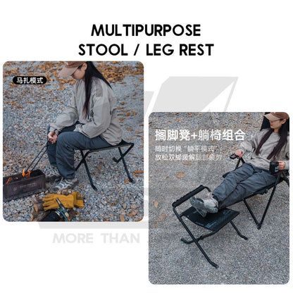 Shinetrip Dual Height / Color Adjustable Stool with Handle Leg Rest High Low Large Portable Chair Kerusi Lipat A558