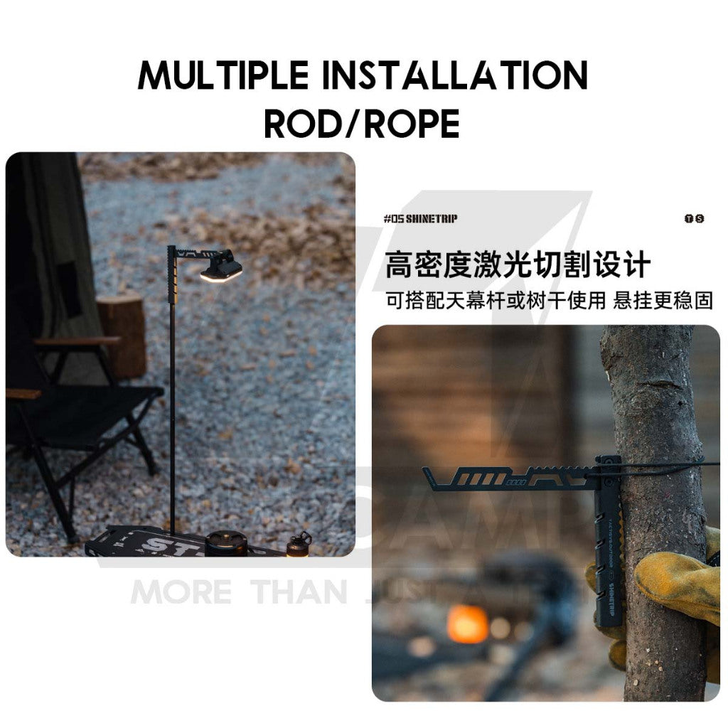 Shinetrip Rope Hanger Lamp Lantern Hanger Tripod Cloth Light Stand Outdoor Camping A567