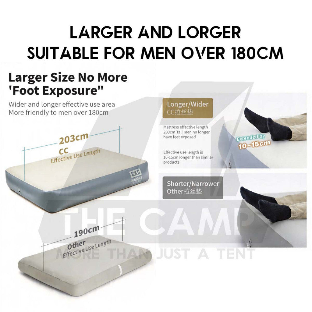 CC Drop Stitch Air Mattress with Bed Sheet Bed Cover 30cm Sponge Outdoor Camping Tilam Cadar