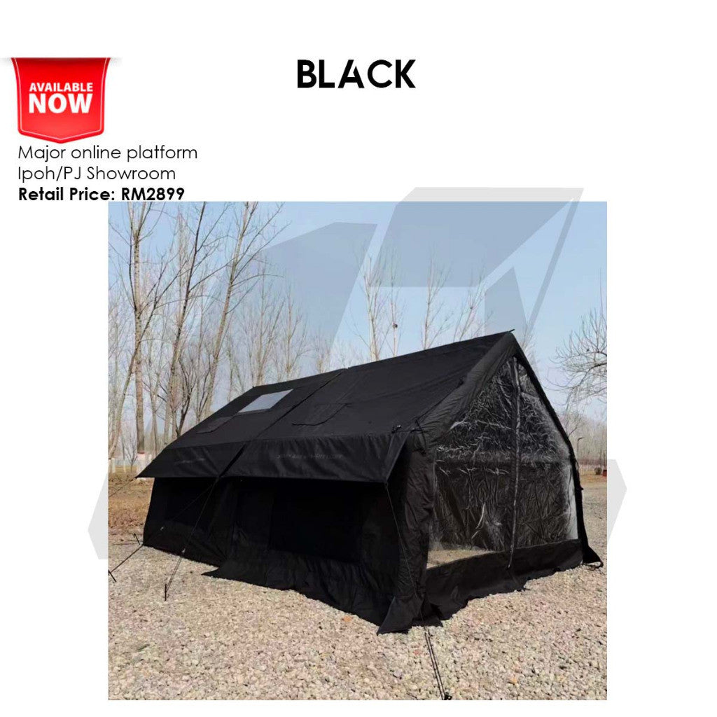 Spark AIR07 Air Tent 7+7m2 Large Space AIR 07 Black Army Green Gray Brown