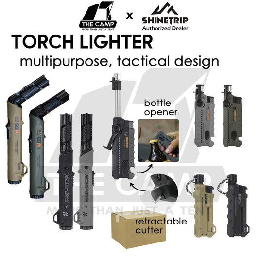 Shinetrip Torch Lighter Rotatating Head Jet Flame Gun Bottle Opener Outdoor Camping Hiking Pemetik Api A566 A570 A609