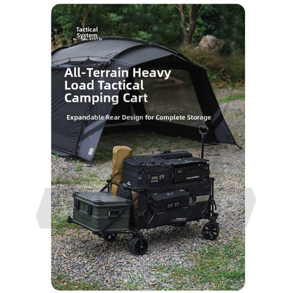 Shinetrip Wagon All Terrain Trolley Cart Expandable Thickwheel with Brake Side Pocket Detachable Wheel A605