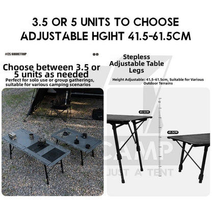 Shinetrip Tuoyu Tactical IGT Table 3.5 /  5 unit  Adjustable Height Expandable Side Outdoor Camping Modular Meja A584