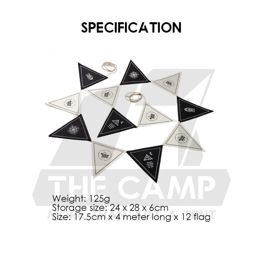 Blackdog Camping Atmosphere Flag Lattice Design Portable Birthday Part ...