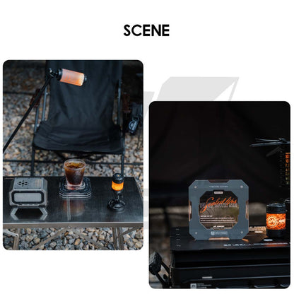 Shinetrip Cup Coaster Anti Hot Aluminium + Acrylic Outdoor Camping Anti Scratch Table Protector Tactical Style A560