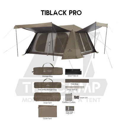 Naturehike Village 13 Auto Tent Automatic Ultimate Flagship Ti Black TiBlack PRO Version Outdoor Camping CNH22ZP004