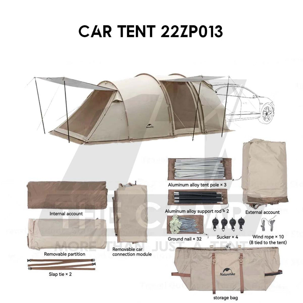 Naturehike Cloud Vessel Rear Car Tunnel Tent 2 in 1 Outdoor Camping Khemah Kereta CNH22ZP013