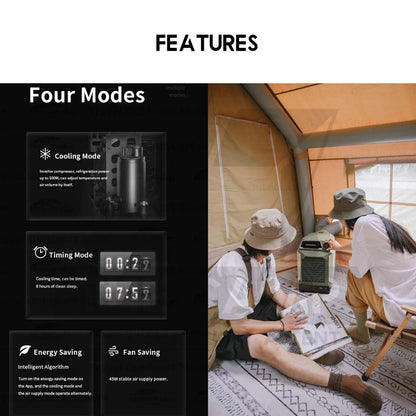 Naturehike x Ecoflow Air Cond Portable Outdoor Camping Rapid Cooling 1200W Tent Travel Caravan Battery CNH22DQ005