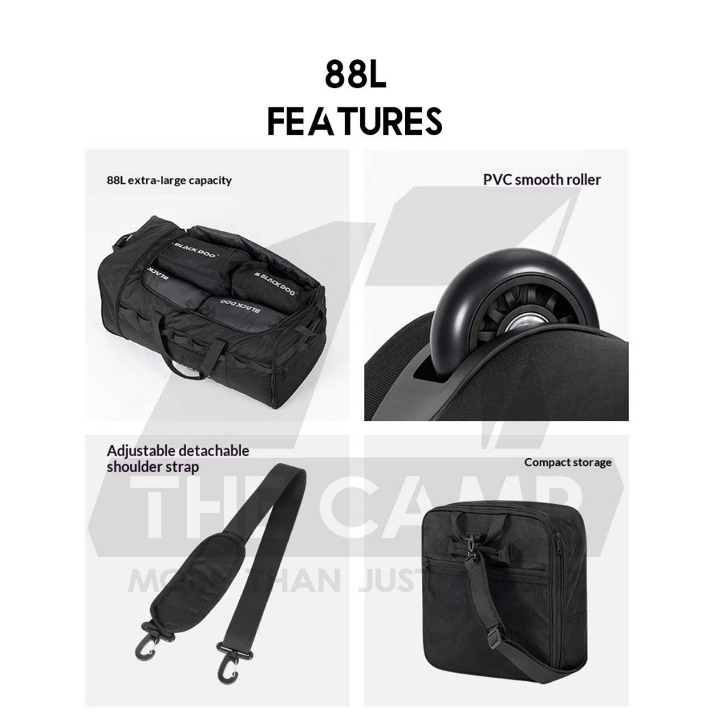 Blackdog Wheel Storage Bag 123L 88L Large Capacity Big Outdoor Camping Equipment Case Beg Besar CBD2550XB018
