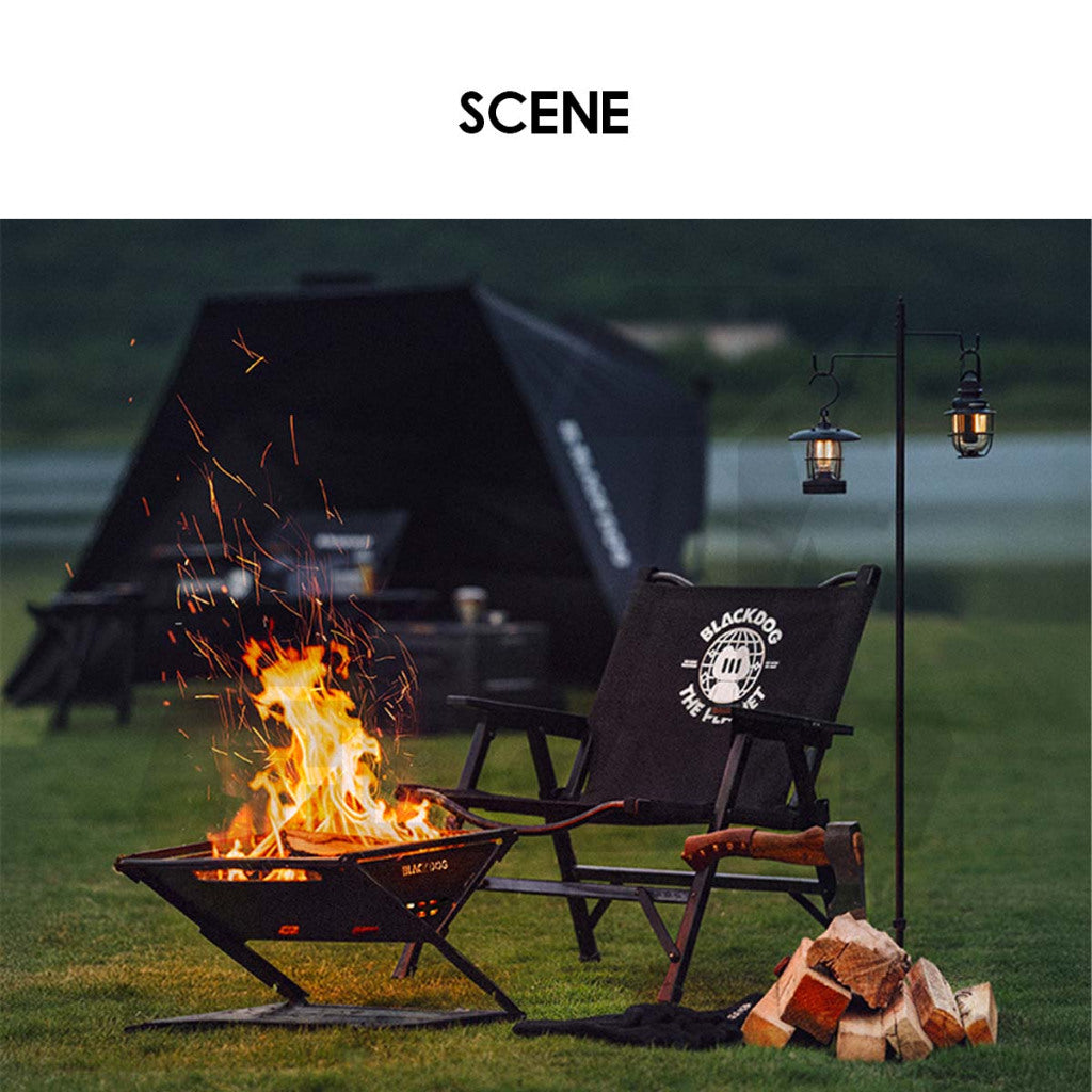 Blackdog Firepit Foldable Fire Pit Compact Storage Outdoor Camping Burning Picnic Firewood CBD2550CF020