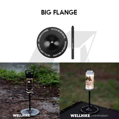 Wellhike SWS Light Stand Tripod Lamp Pole Outdoor Camping Lampu Lantern Hanger Rod Flange