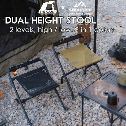 Shinetrip Dual Height / Color Adjustable Stool with Handle Leg Rest High Low Large Portable Chair Kerusi Lipat A558