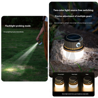 Blackdog Camping Light with Solar Charging Spot Light Flash Lamp Outdoor Camping Lantern Lampu CBD2550ZM031