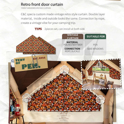 CC Pen 10 Inflatable Air Tent Accessories Retro Vintage Style Whimsical Outdoor Camping Pump Khemah Angin