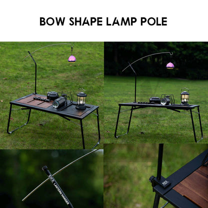 Wellhike SWS Lamp Pole Adjustable Light Stand Tripod for IGT Table Panel Outdoor Camping Lampu Lantern Hanger Rod