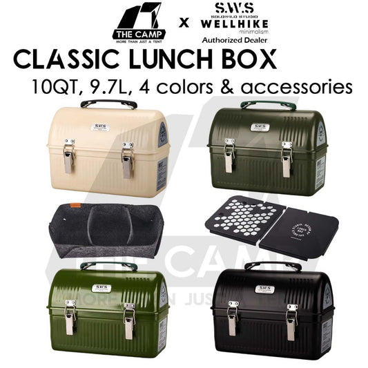 Wellhike SWS Classic Lunch Box 10QT 9.4L Coffee Box LunchBox Top Plate Inner Vintage Accessories Stanley