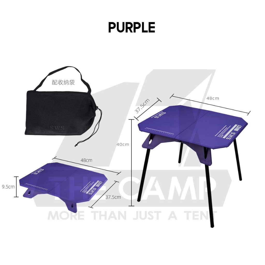 Wellhike SWS Foldable ABS Table Outdoor Camping Folding Foldable Compact Lightweight 2 Height Cup Bowl Plate Coffee