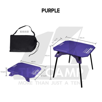 Wellhike SWS Foldable ABS Table Outdoor Camping Folding Foldable Compact Lightweight 2 Height Cup Bowl Plate Coffee