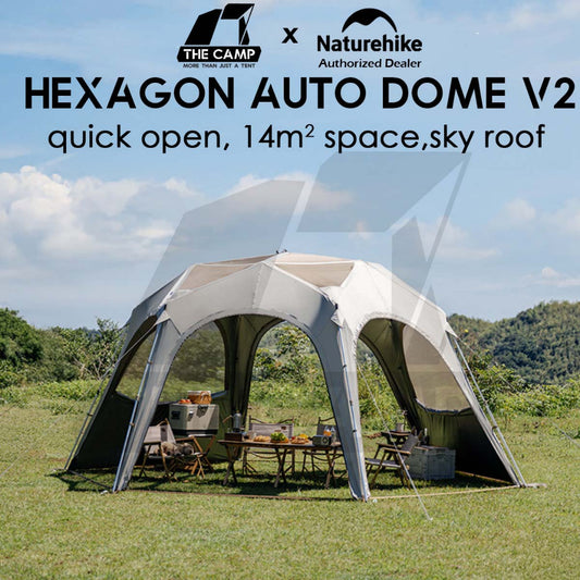 Naturehike Hexagon Auto Dome Shelter V1 V2 Cloud Boundary Quick Opening Canopy Flysheet Door Mesh TPU Cloth CNK230WS014