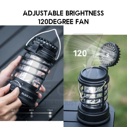 Blackdog ZM039 Light with Fan 2 in 1 Outdoor Camping Lamp Lantern Tripod Lampu CBD2550ZM039