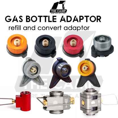 Gas Refill /Bottle Adapter Transfer Nozzle Lighter Adaptor for Outdoor Camping Stove Butane Canister Anti Roll Clip