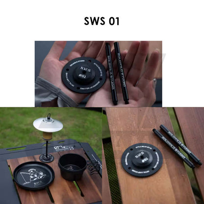 Wellhike SWS Light Stand Tripod Lamp Pole Outdoor Camping Lampu Lantern Hanger Rod Flange