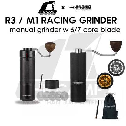 MHW-3BOMBER Racing M1 / R3 Manual Coffee Grinder 6 / 7 Core Blade Internal / External Adjustable Setting for Espresso