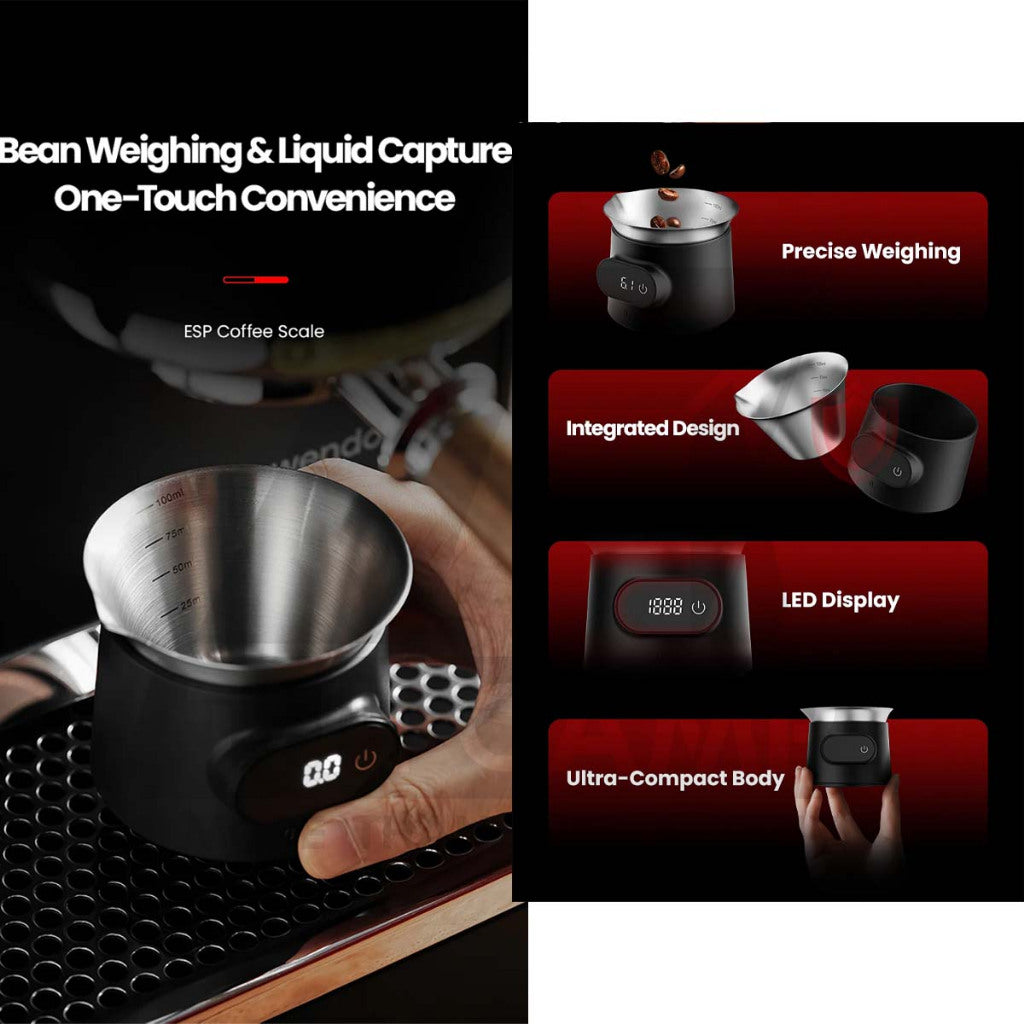 MHW-3BOMBER Coffee Scale Cube 3.0 Micro Mini ESP MVE ABS Precision Digital Timer Expresso Pour Over & Brewing